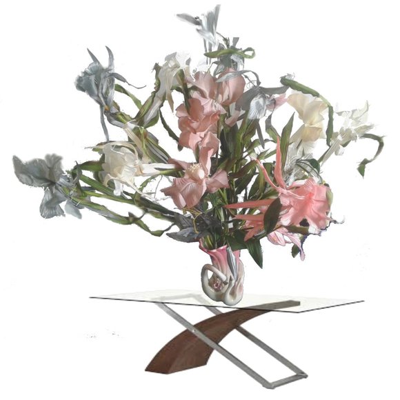 Silk Artificial Flowers With Vase - Picture 4 of 9